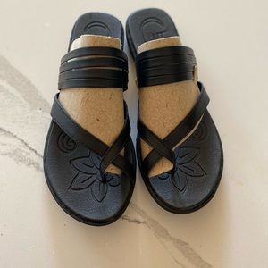 B.O.C sandals; black; new in box